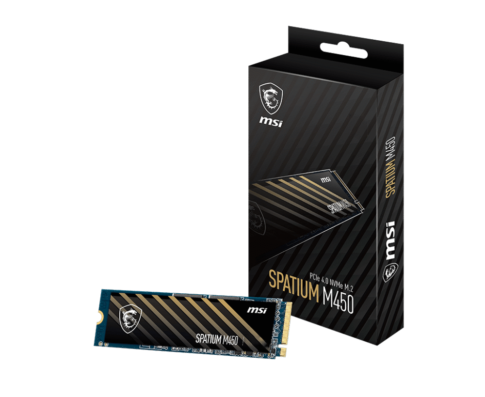 MSI SPATIUM M450 500GB PCIE GEN4X4 M.2 NVME SSD (3Y)