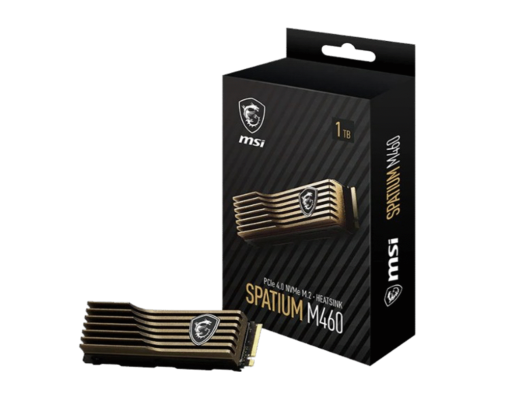 MSI SPATIUM M460 1TB PCIE GEN4X4 M.2 NVME SSD (3Y)