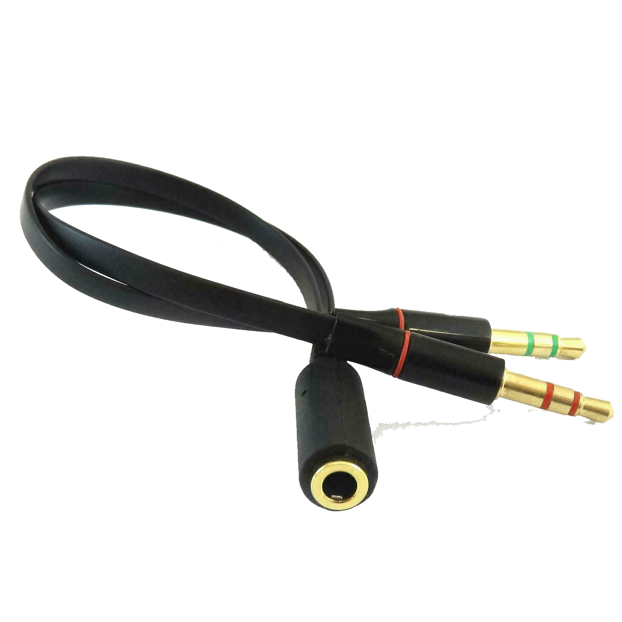 3.5mm Y Splitter 2 Jack Male to 1 Female Headphone Mic Audio Adapter Cable