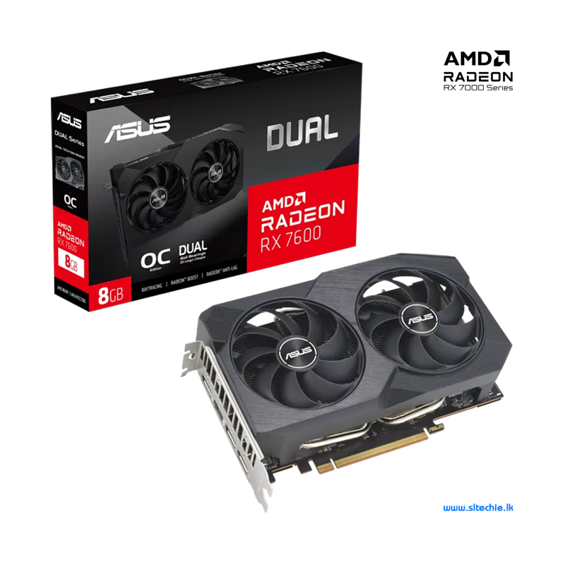 ASUS Dual Radeon RX 7600 8GB GDDR6 OC (3Y)