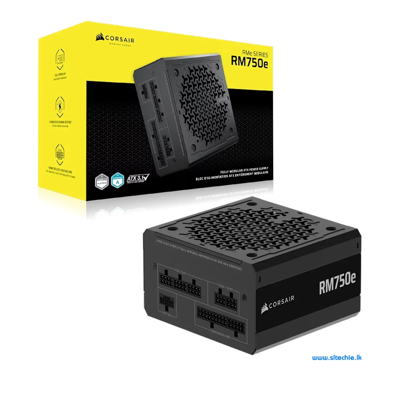 Corsair Cybernetics RM750E - 750Watt 80+ Gold ATX 3.1 Full Modular Power Supply (5Y)