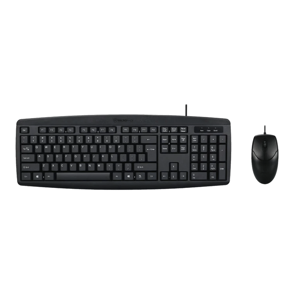MicroPack Combo Lite KM-2003 Classic Keyboard + Mouse 2 in 1 Wired Combo (1Y)