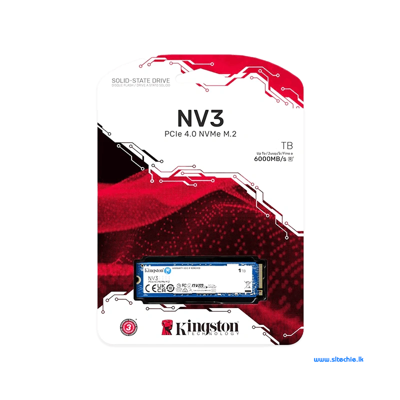 Kingston NV3 2TB PCIe GEN4x4 NVMe SSD (3Y)