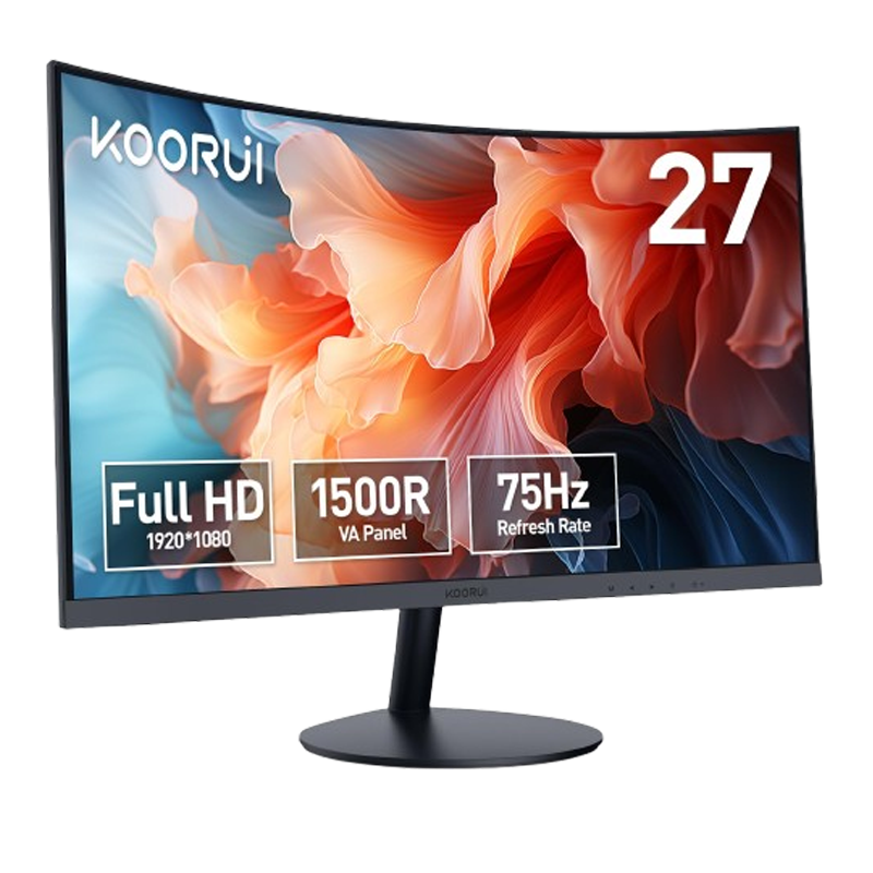 Koorui 27N5CA 27" Full HD 75Hz VA 99% sRGB Curved Gaming Monitor (3Y)