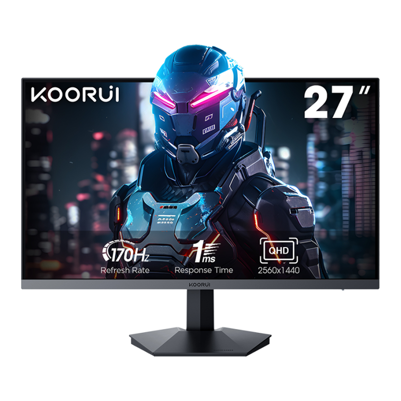 Koorui GN07 27" 2K QHD 2560 X 1440 IPS 170HZ SRGB Gaming Frameless Monitor (3Y)