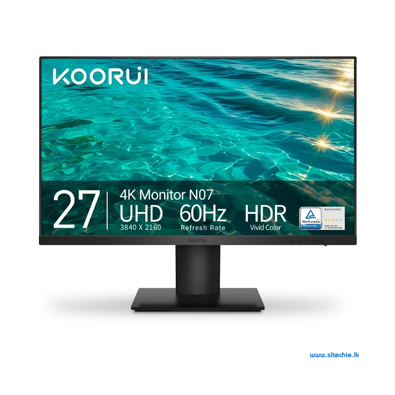 Koorui N07 27″ 4K UHD (3840 x 2160) IPS DCI-P3 90% HDR10 Frameless Monitor (3Y)