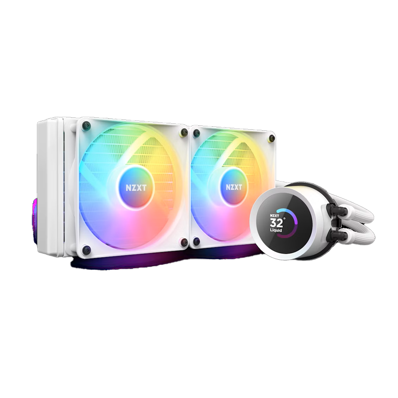 NZXT Kraken 240 RGB Liquid Cooler With LCD Display White (3Y)