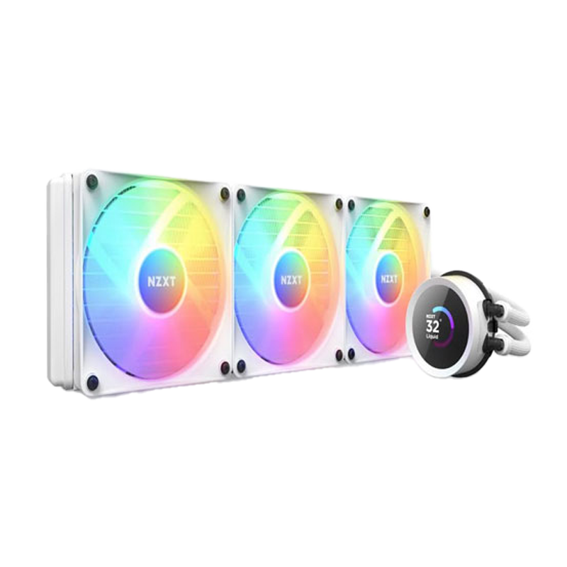 NZXT Kraken 360 RGB CPU Liquid Cooler With LCD Display White (3Y)