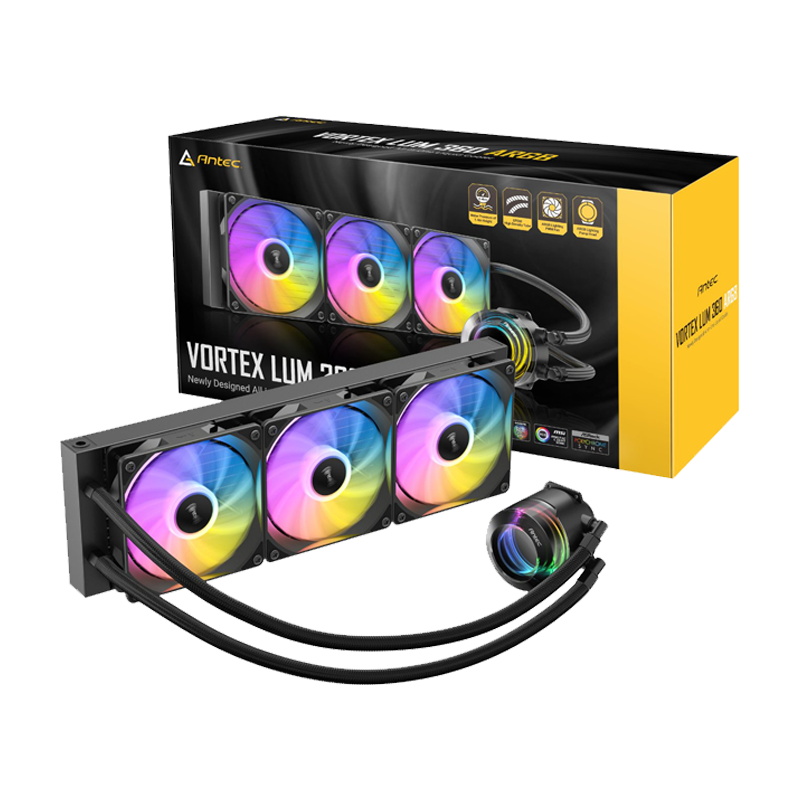 Antec Vortex LUM 360MM ARGB Black Liquid Cooler (3Y)