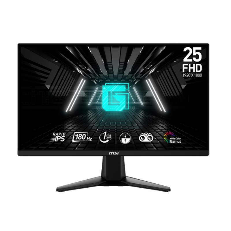 MSI G255F 24.5'' FHD 180Hz Rapid IPS 1ms Adaptive Sync Gaming Monitor (3Y)