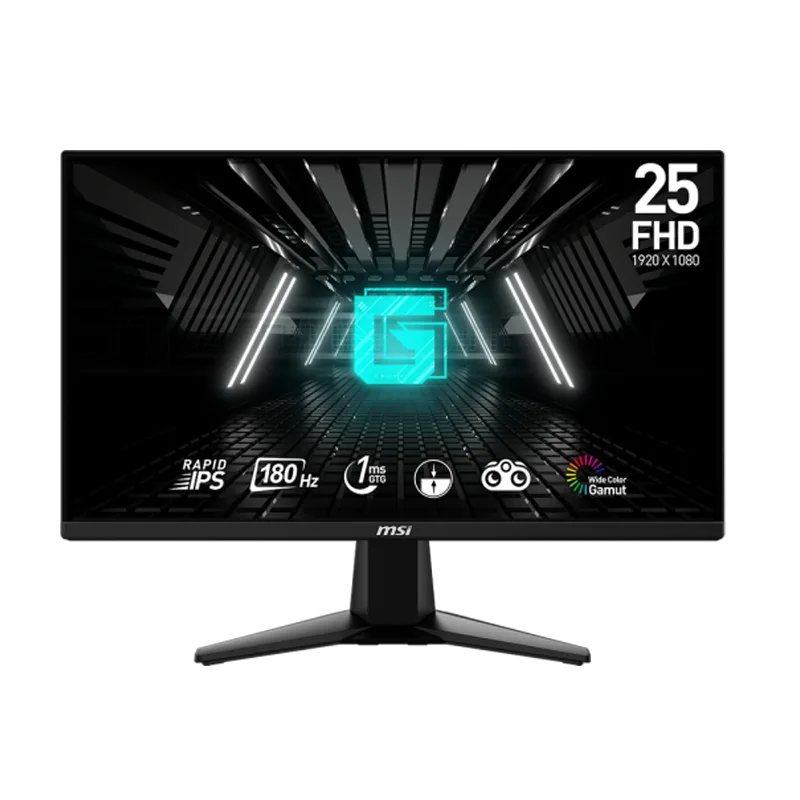 MSI G255F 24.5'' FHD 180Hz Rapid IPS 1ms Adaptive Sync Gaming Monitor (3Y)