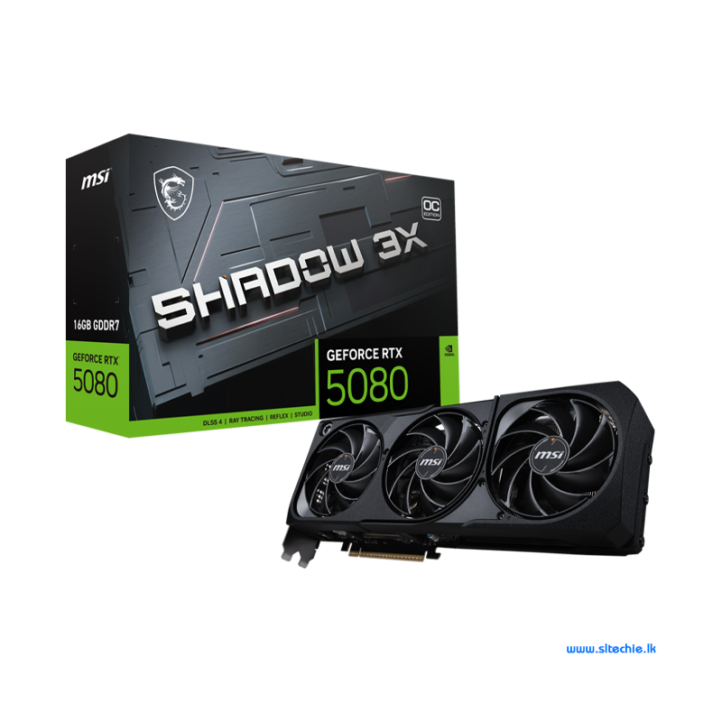 MSI GeForce RTX 5080 16GB GDDR7 Shadow 3X OC (3Y)