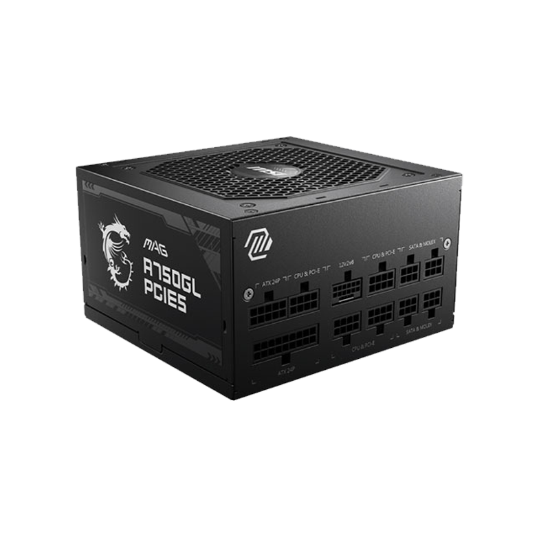 MSI MAG A750GL PCIE5 750 WATT 80 Plus Gold Certified Fully Modular Power Supply(3Y)