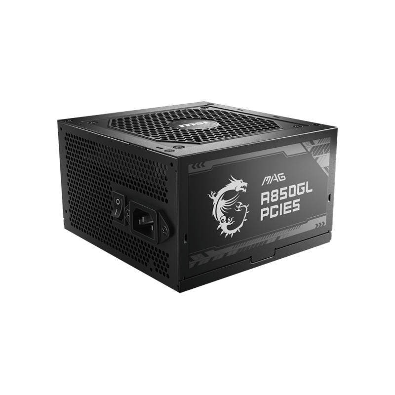 MSI MAG A850GL PCIE5 850 WATT 80 Plus Gold Certified Fully Modular Power Supply(3Y)