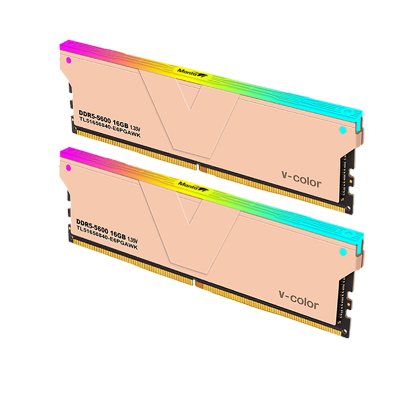 V-Color Manta Gold RGB 32GB (2x16GB) DDR5 5600MHz C40 Memory (3Y)