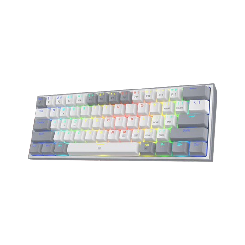 Redragon K617 FIZZ 60% Wired RGB Gaming White / Gray  Keyboard (1Y)