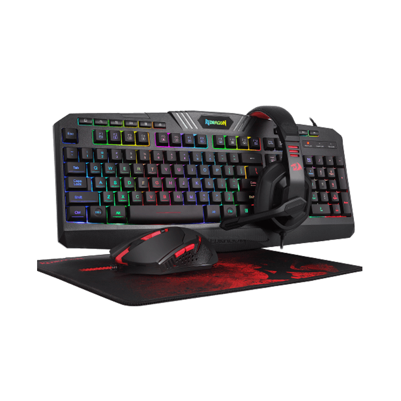 Redragon S101 Keyboard + Mouse + Headset + Mouse Mat 4 in 1 Gaming Combo (1Y)