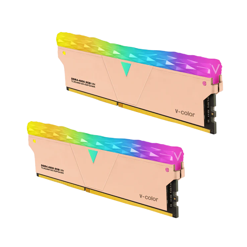 V-Color Prism Pro Golden Armis RGB 16GB (2x8GB) DDR4 4800MHz C19 Memory (3Y)