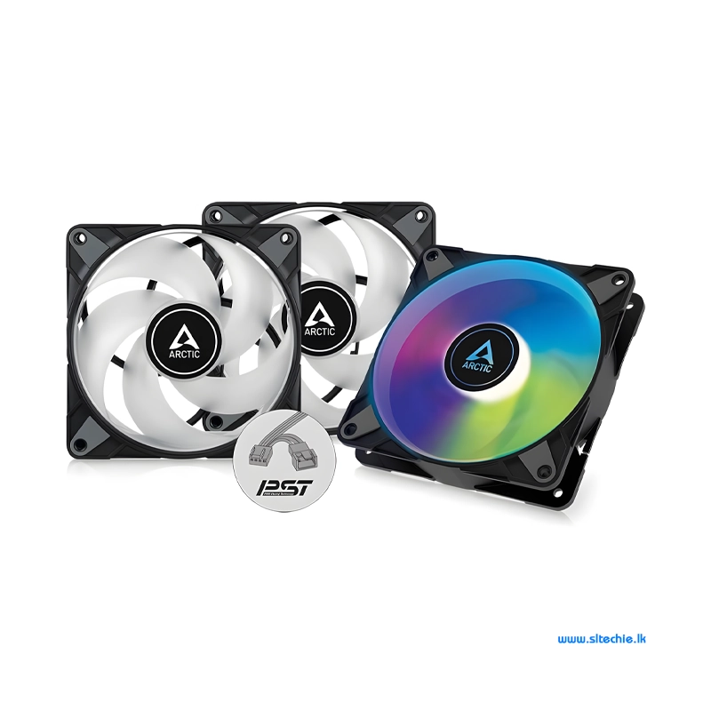 Arctic P12 PWM PST ARGB 3 Pack Fans Kit (6Y)