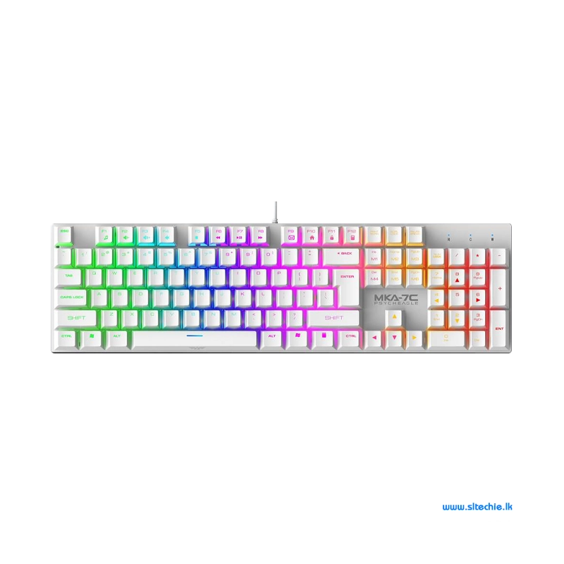 Armaggeddon MKA 7C White RGB Wired Mechanical Gaming Keyboard (6M)