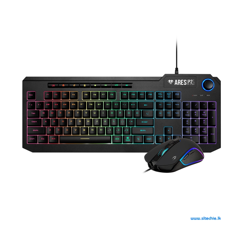 Gamdias Ares P2 RGB Keyboard + Mouse 2 in 1 Gaming Combo (1Y)