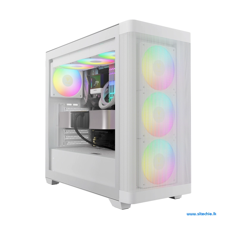 Gamdias Athena M3 ARGB White Mid-Tower Gaming Case (NW)