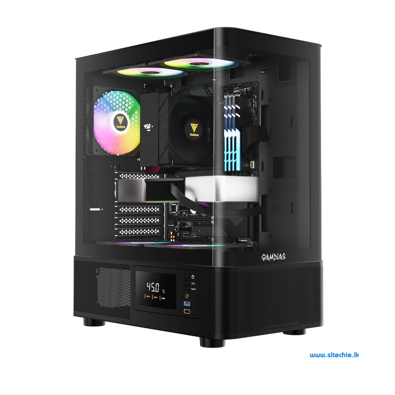 Gamdias Atlas E2 CG ARGB Full View Mid-Tower Gaming Case (NW)