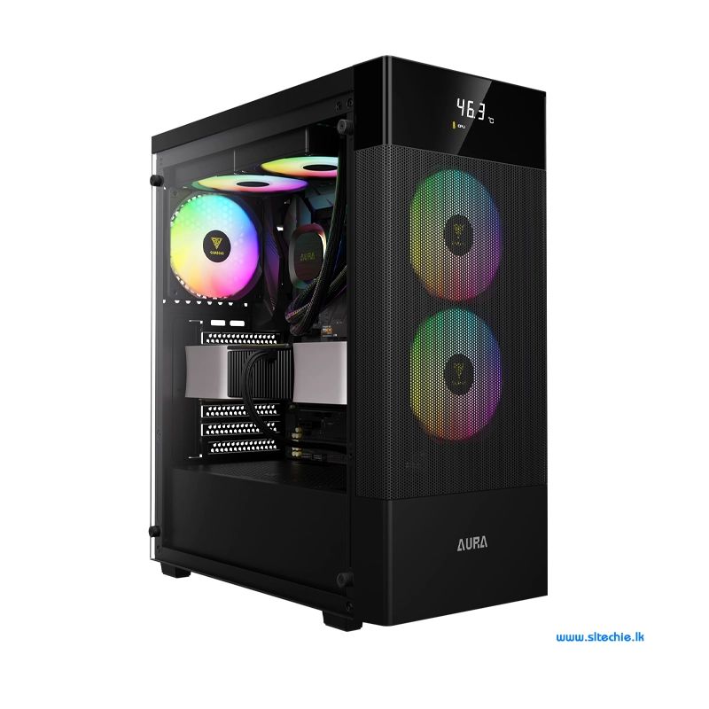Gamdias Aura GC5 Elite ARGB Black Mid-Tower Gaming Case (NW)