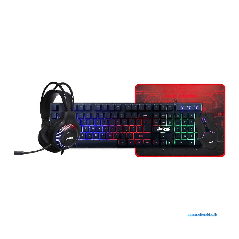 Jedel CP09 RGB Keyboard + Mouse + Headset + Mouse Pad 4 in 1 Combo (3M)