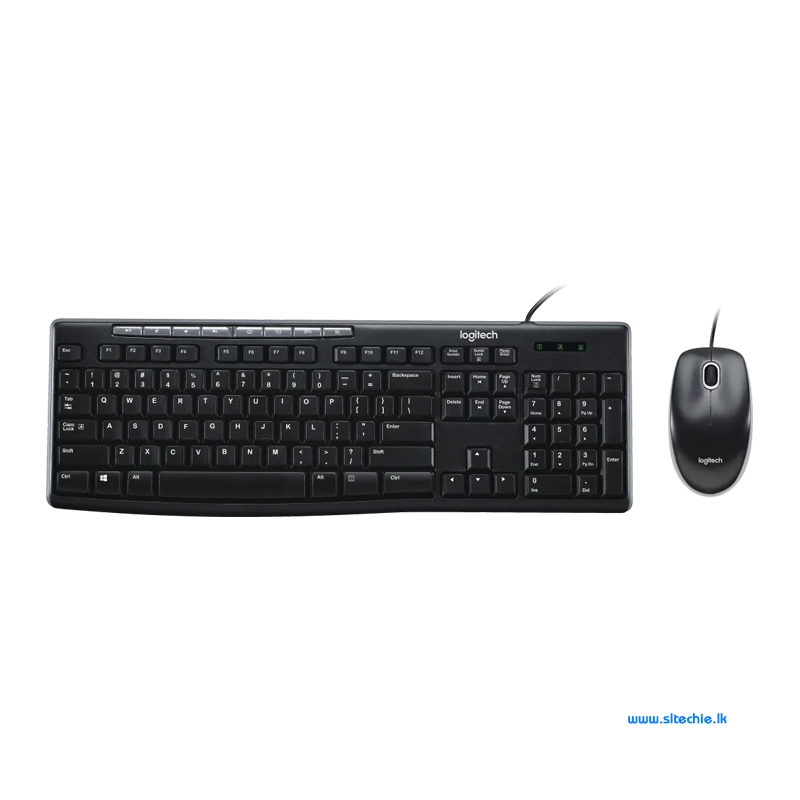 Logitech MK200 Multimedia Wired Keyboard & Mouse Combo (1Y)