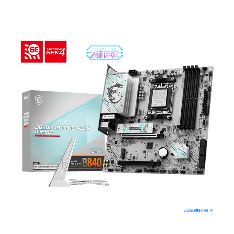 MSI B840M Gaming Plus WiFi DDR5 Motherboard (3Y)