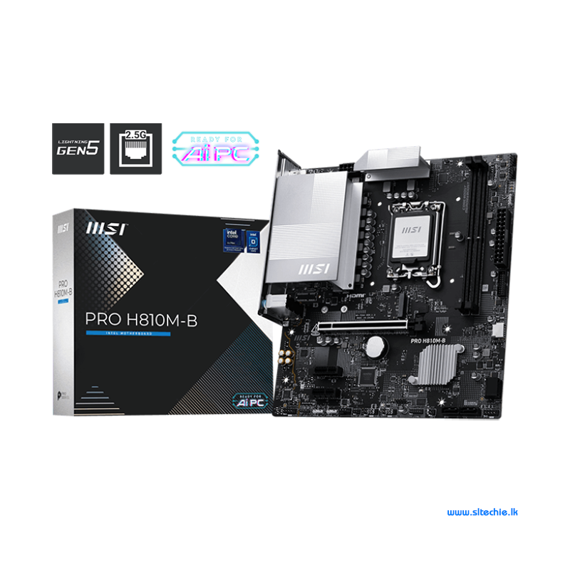 MSI Pro H810M-B DDR5 Motherboard (3Y)