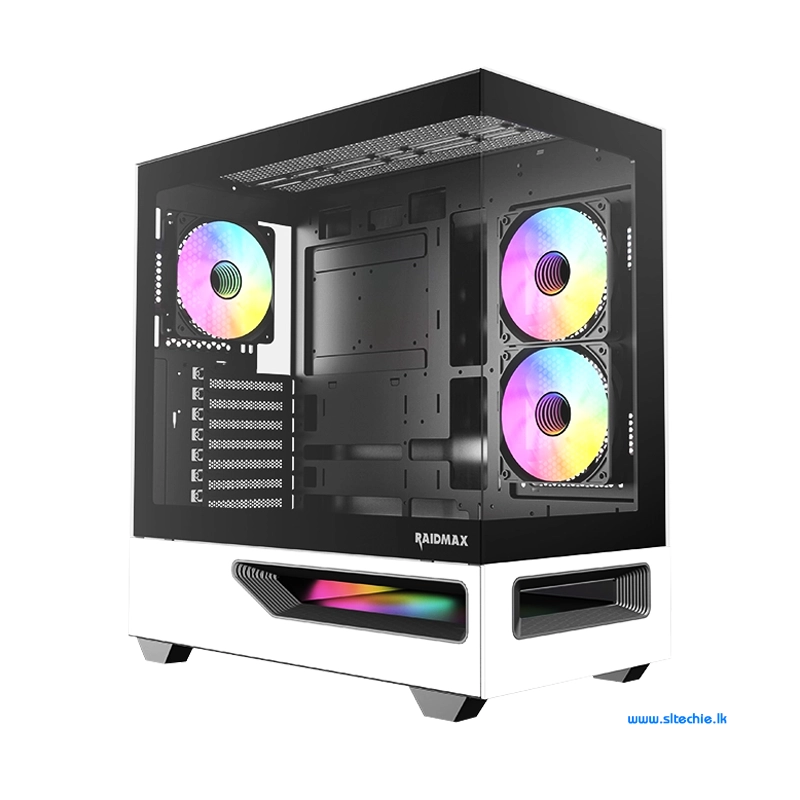 Raidmax Hurikkan H200 ARGB Full View Mid-Tower Gaming Case (NW)
