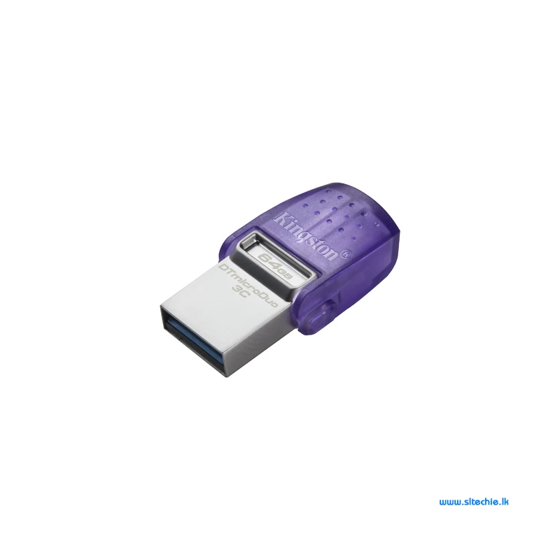 Kingston DataTraveler microDuo 3C 64GB USB 3.2 USB Type-C & Type-A Pen Drive (3Y)