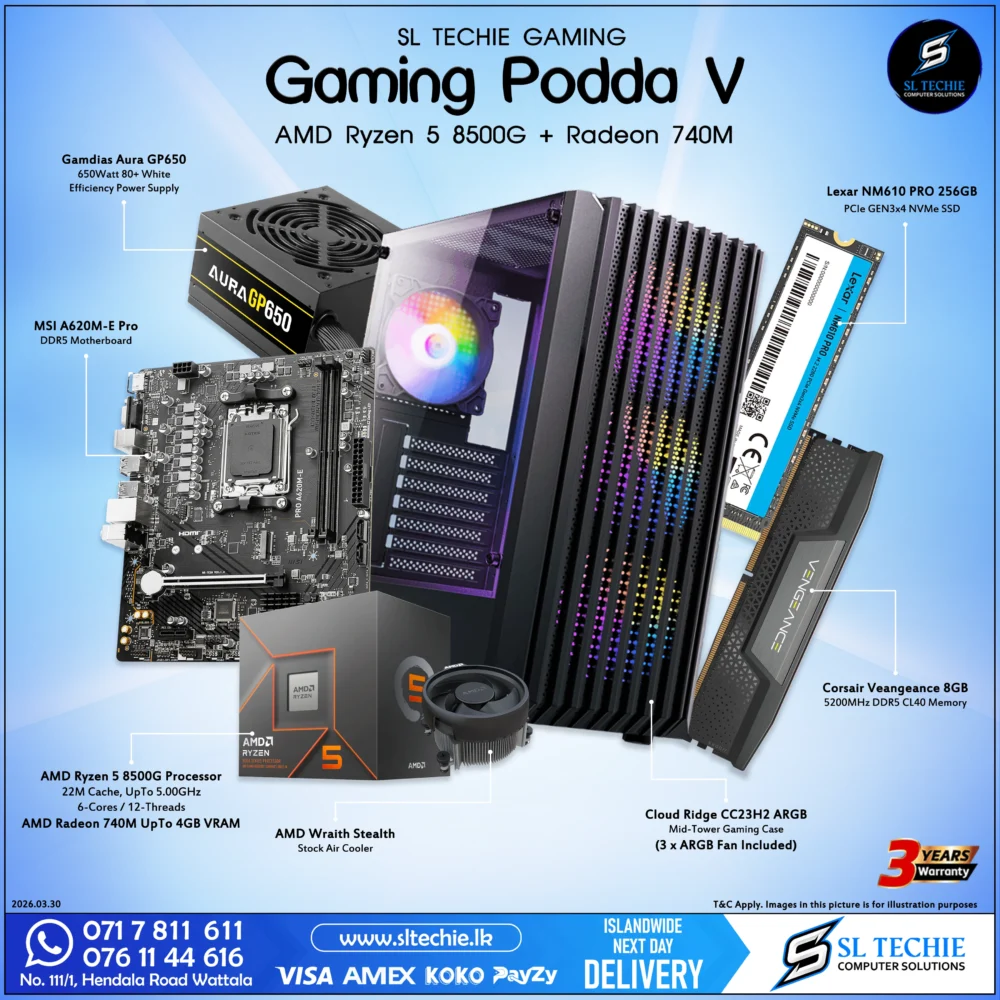Gaming Podda VI 8500G Radeon 740M Budget Gaming PC Sri Lanka