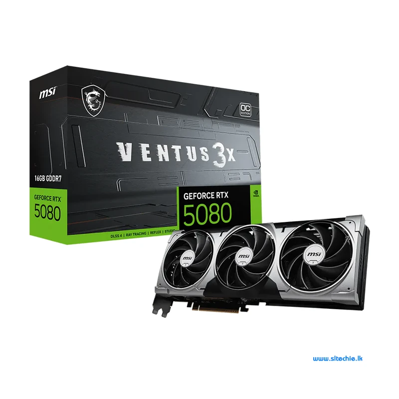 MSI GeForce RTX 5080 16GB GDDR7 Ventus 3X OC Graphics Card Sri Lanka