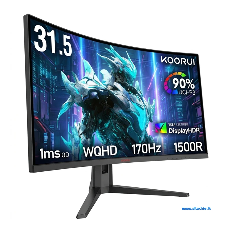 Koorui G3221SC 32 (2560 x 1440) VA 170HZ DCI-P3 90% 100% SRGB HDR10 Free-Sync Frameless Curved Gaming Monitor Sri Lanka